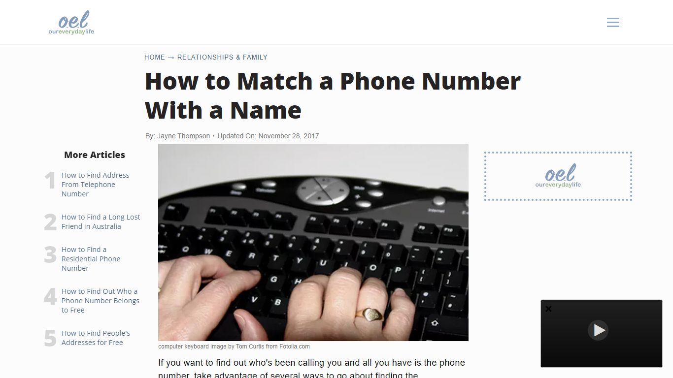 How to Match a Phone Number With a Name | Our Everyday Life